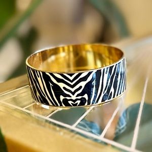 J. Crew Gold Zebra Bangle Bracelet